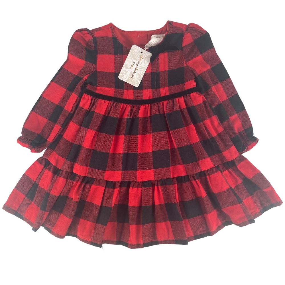 Tommy Bahama Baby Buffalo Plaid Holiday Christmas Dress Size 18M NWT